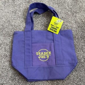 Trader Joe's Purple Canvas Tote Bag